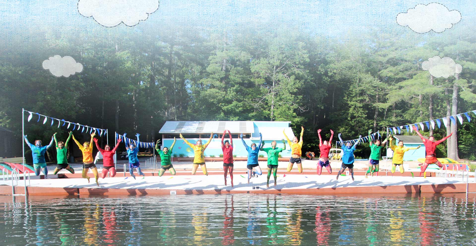 summer camp footer background photo